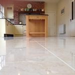 Cleaned tile floor